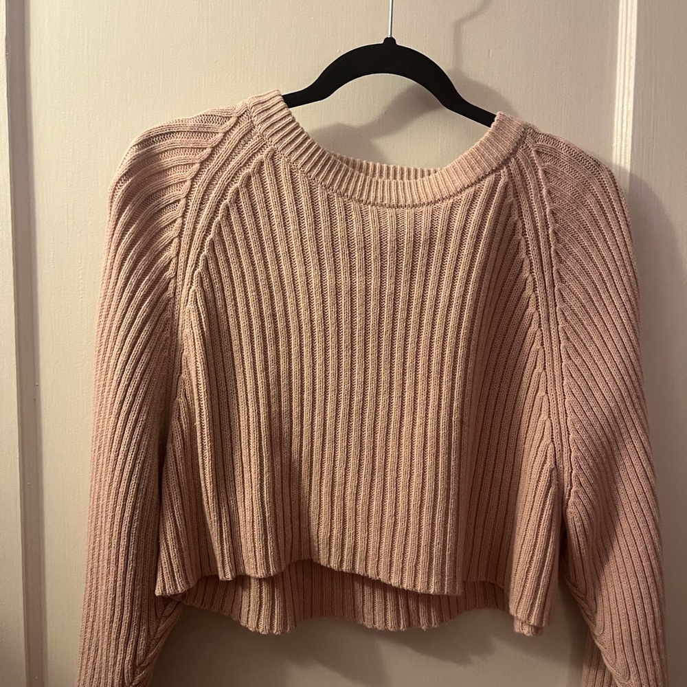 Aeropostale Women's Blush Ribbed Sweater